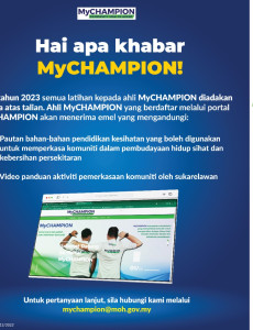 Hai Apa Khabar MyCHAMPION